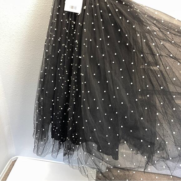 Mac Duggal One Shoulder Pearl Beaded Midi Ballgown Dress - Picture 10 of 14